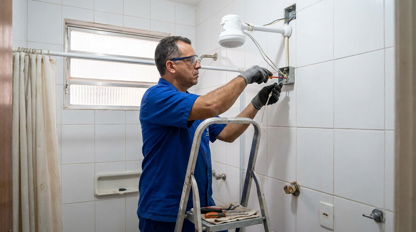 Instalacao de chuveiro eletrico em Belém‑PA